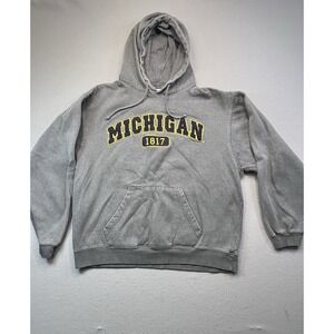 J. America Michigan Wolverines 1817 Sweatshirt Hoodie U Of M Maize Blue Gold XL